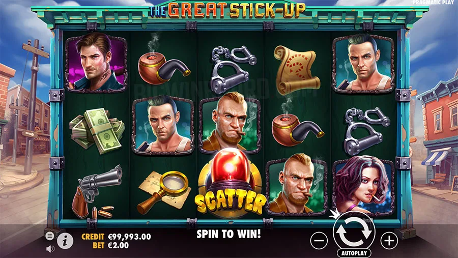 online slot The Great Stick-Up from Pragmatic Play Great Stick-Up slot gameplay